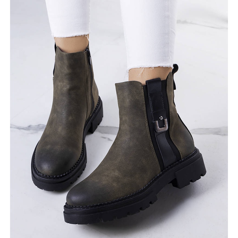 BM Grüne isolierte Stiefel von Xiomara 1