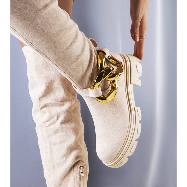 Beige hohe Stiefel von Rero 1