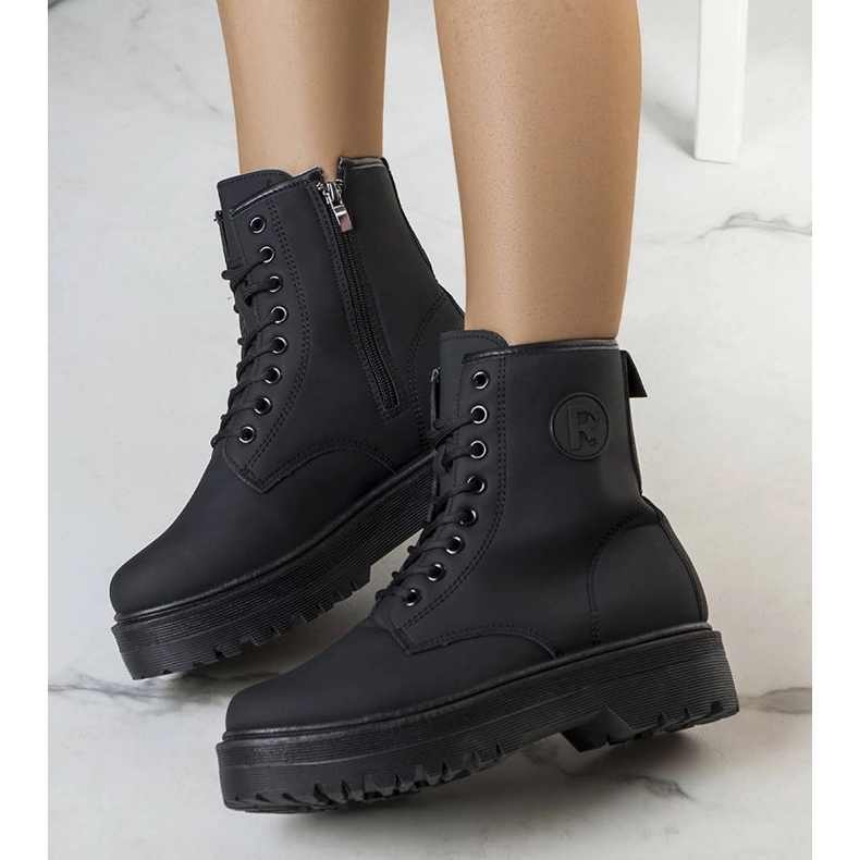 Schwarz matte Dirk Schuhe 1