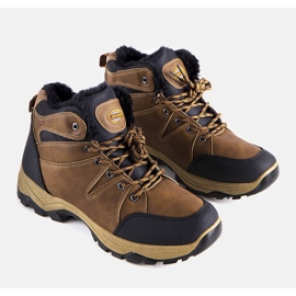 Braune isolierte Herrenstiefel Obermaterial 1