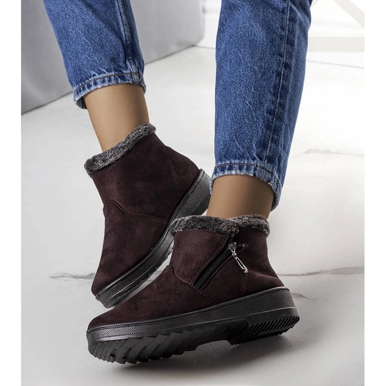 Zaunkönigbraune, pelzgefütterte Schneestiefel 1