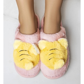 Rosa und gelbe Hausschuhe von Bee 1