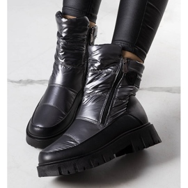 PA1 Silberne Schneestiefel für Damen von Koltso schwarz silber- 1