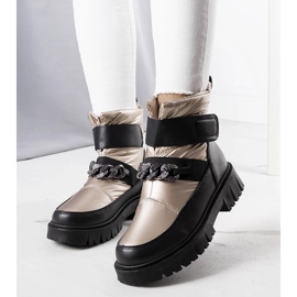 Ephraim Schneestiefel mit Goldkette schwarz 1