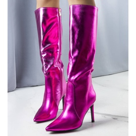 BM Neonpinke Stiefel mit hohem Absatz von Jaylin rosa 1