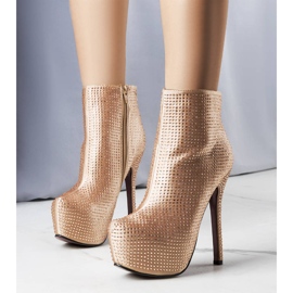 BM Tatiana goldene Stiefel mit hohem Absatz 1