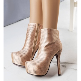 BM Tatiana goldene Stiefel mit hohem Absatz 2