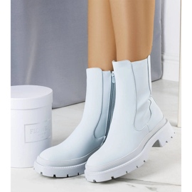 Blaue, matte, isolierte Stiefel von Coletta 1