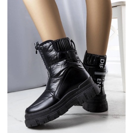 Schwarze gesteppte Schneestiefel von Giovanni 1