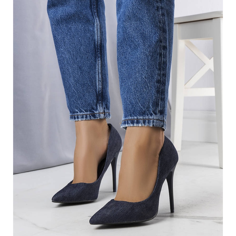 Marineblaue High Heels von Imard 1