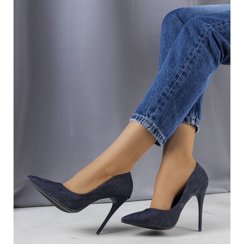Marineblaue High Heels von Imard 2