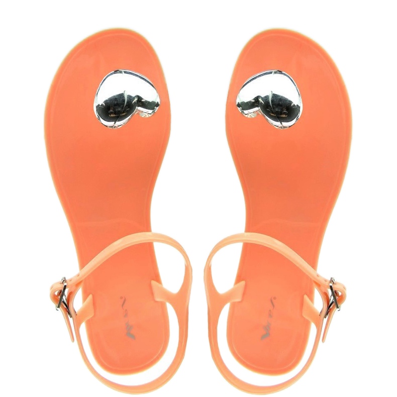 Meliski Sandalen mit Herz PT63 orange 1