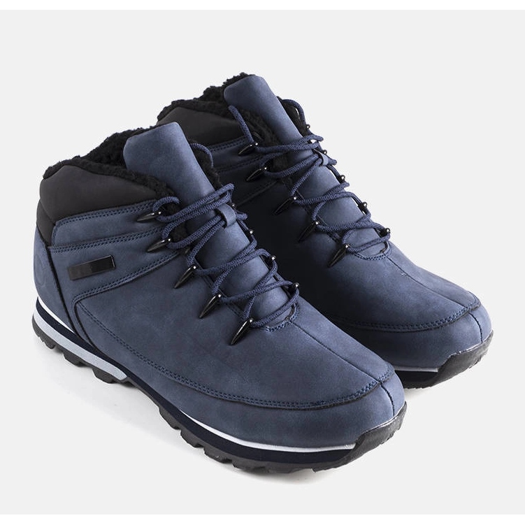 Marineblaue isolierte Stiefel von Jemma 1