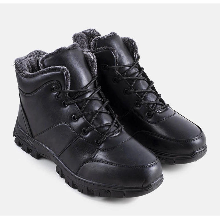Schwarz lackierte isolierte Trenton-Stiefel 1