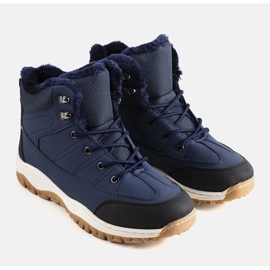 Marineblaue isolierte Stiefel von Violette 1