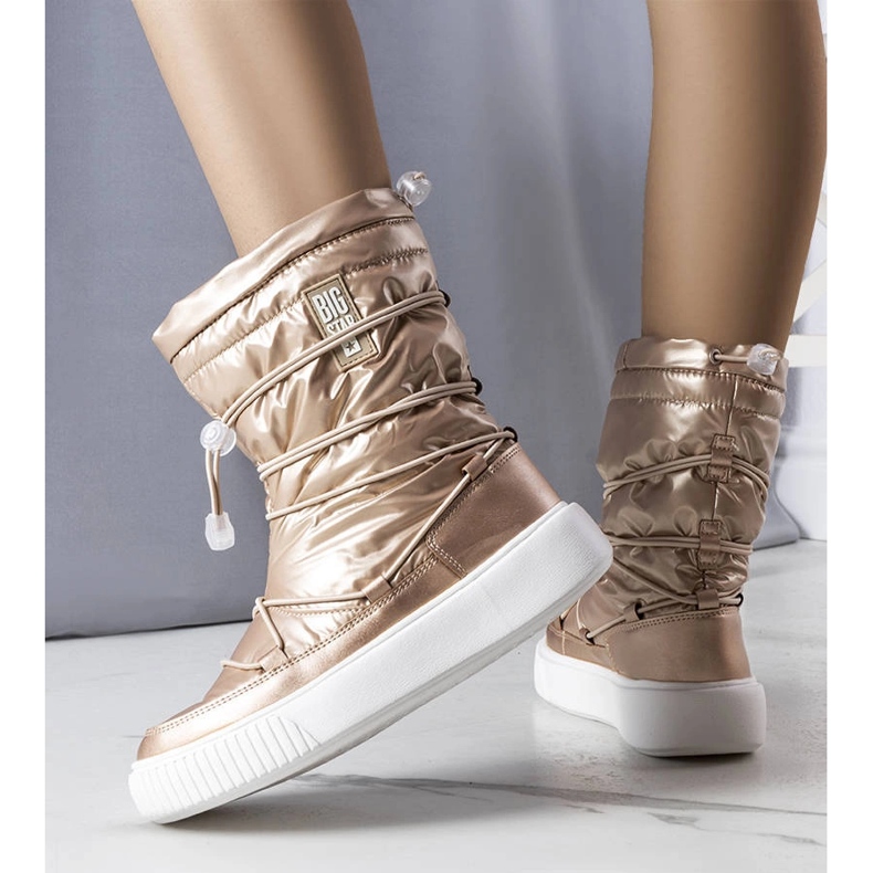 Big Star goldene Schneestiefel KK274194 beige 1
