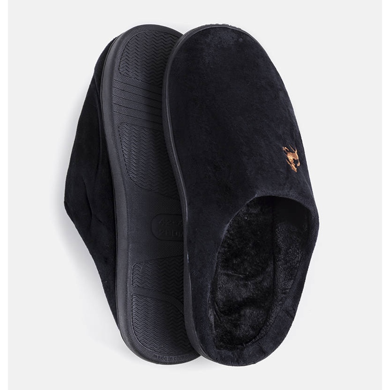 Drücken Sie die schwarzen Pantoffeln der Männer 1