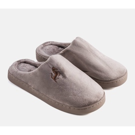 Drücken Sie die braunen Pantoffeln der Männer beige 1