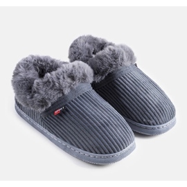 Graue hohe Pantoffeln für Herren von Ruest 1