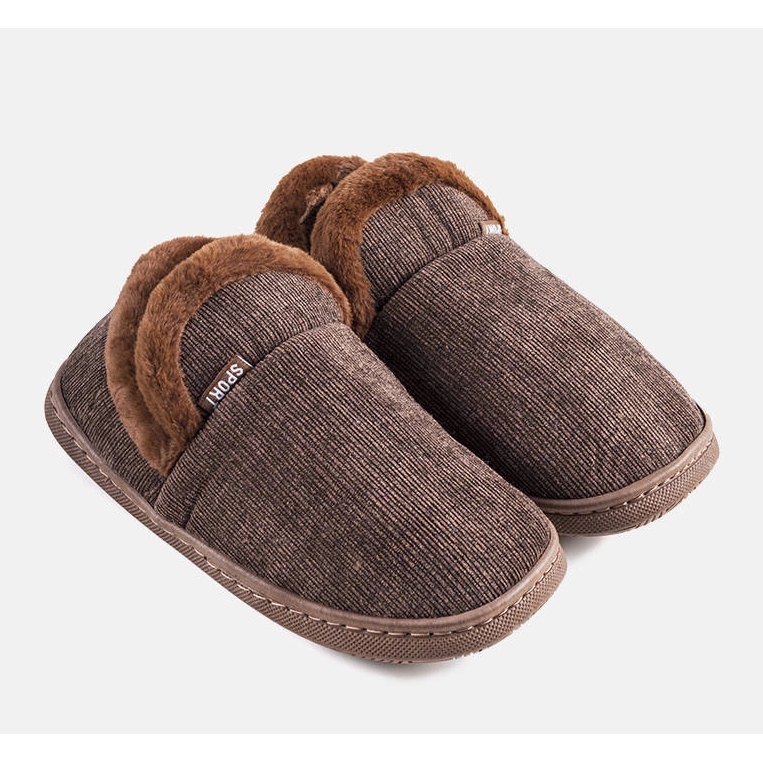 Braune Voltar hohe Herrenhausschuhe 1