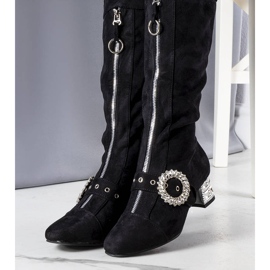 PA1 Schwarze Stiefel mit hohem Absatz von Carats 1