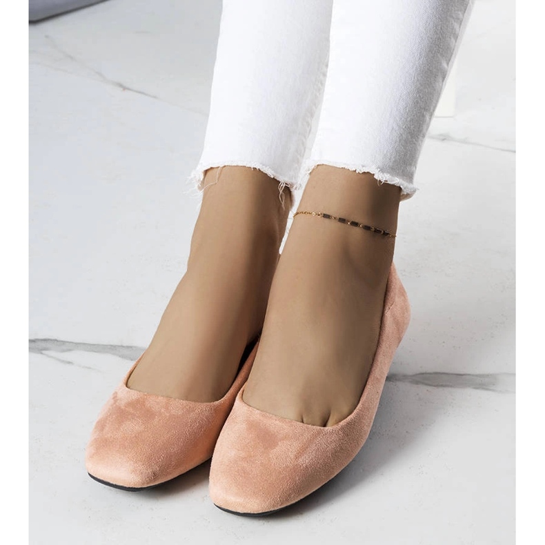 Rosa Wildlederballerinas von Jules 1