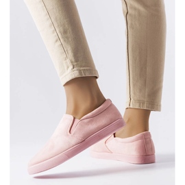 Rosafarbene Sneaker aus Öko-Wildleder von Leroy 1