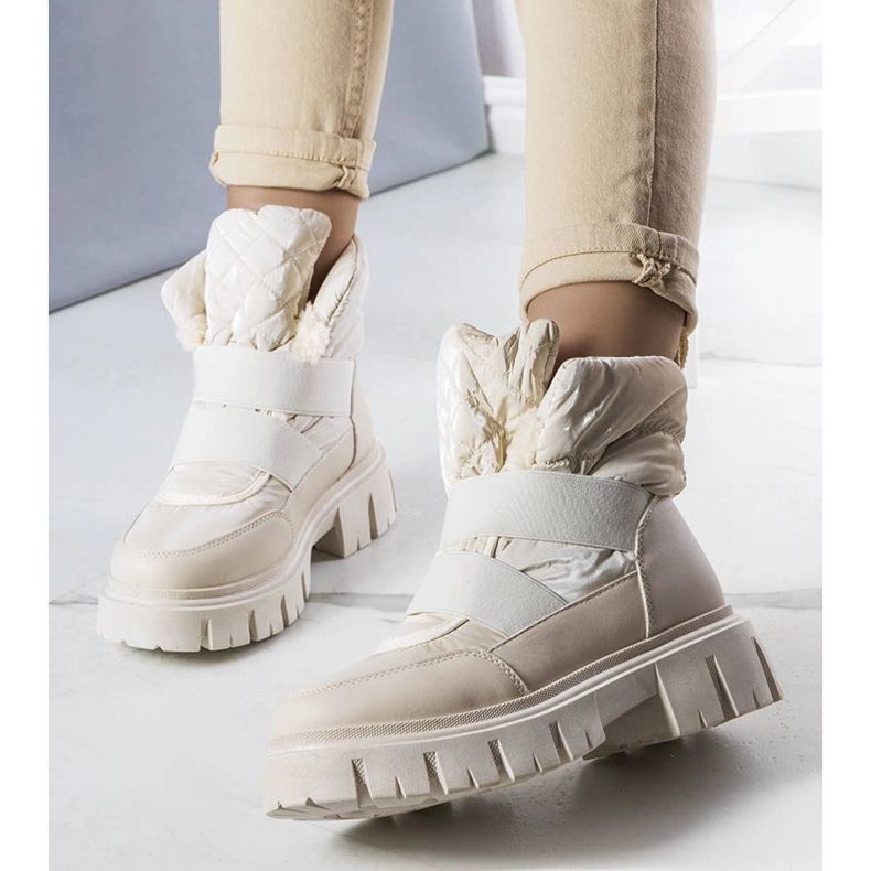 Beige isolierte Schneestiefel zum Hineinschlüpfen von Francisco 1