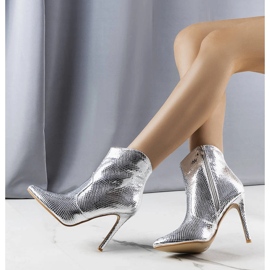 Silberglänzende Bristol High Heel Stiefel 1