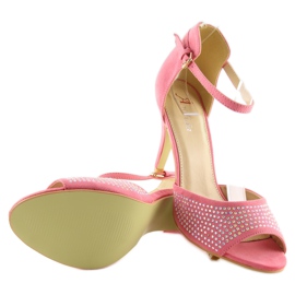 Offene Pumps an einer Nadel F3053 Rosa 2