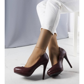 PA1 Bordeauxrote Pumps mit hohem Absatz von Santino 1