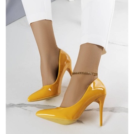 BM Orange lackierte Tiffany-Heels 1