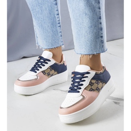 Rosa und marineblaue Damen-Sneakers von Luzia 1