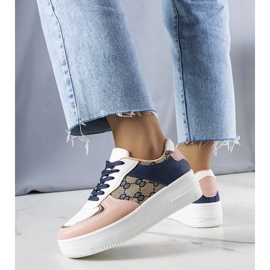 Rosa und marineblaue Damen-Sneakers von Luzia 2