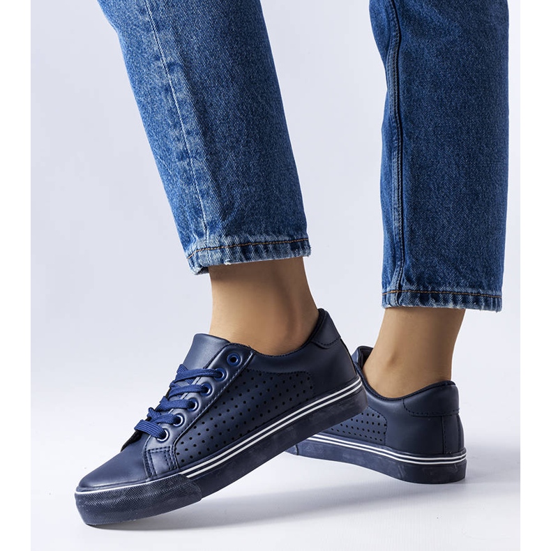 Marineblaue Sneakers aus Kunstleder von Joffre 1