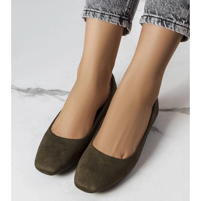 Jules Ballerinas aus Öko-Wildleder in Grün 1