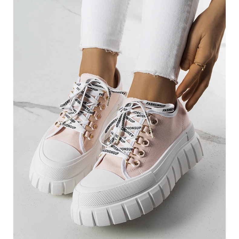 Pinkfarbene Plateausneaker von Toni rosa 1