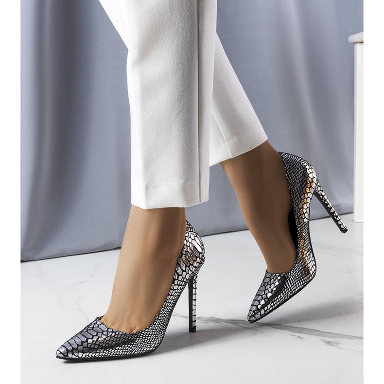 Estelle silber lackierte Absätze silber- 1