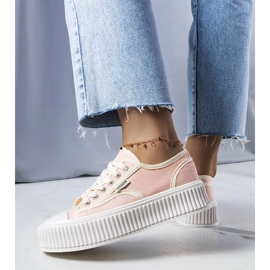 Connies pinkfarbene Plateau-Sneakers rosa 1