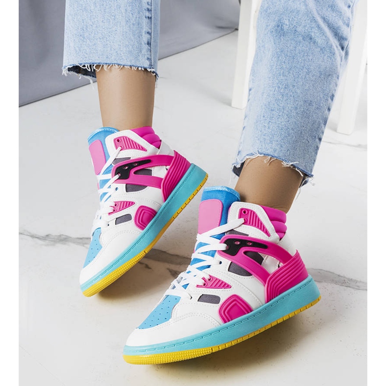 Rosa High-Top-Sneakers von Marjorie weiß 1