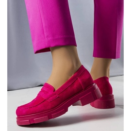 Rosafarbene Schuhe aus Öko-Wildleder von Alacoque 1