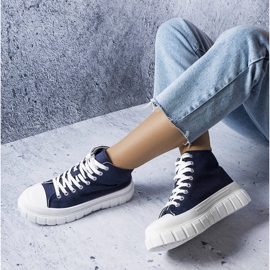Marineblaue High-Top-Sneakers von Couet 1