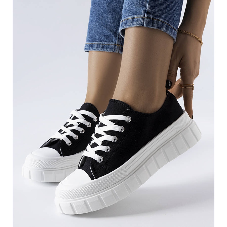 Schwarze Plateausneaker von Bellemare 1