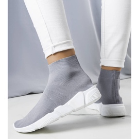 Graue hohe Turnschuhe von William 1