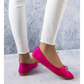 Rosafarbene Ballerinas mit Schleife und Strass von LaGarde 1