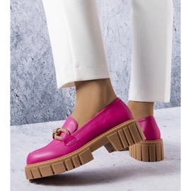 Rosa Brogues mit Goldverzierung von Adriney 1