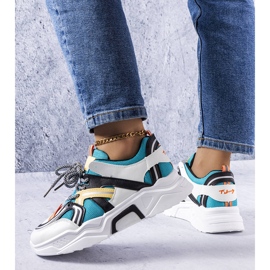 Blaue Turnschuhe für Damen von Delois weiß 1