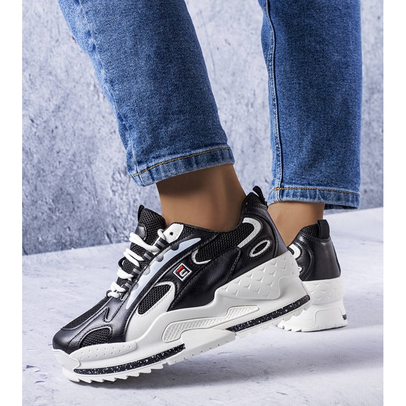 Schwarze Sneaker mit Keilabsatz von Germain 1