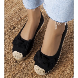 Schwarze Espadrilles mit Schleife von Dorothée 1