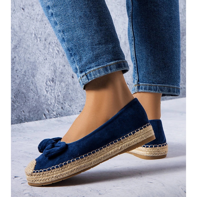 Marineblaue Espadrilles mit Schleife von Dorothée 1